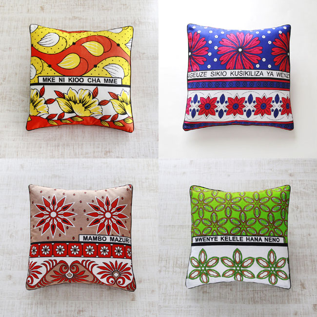 カンガのクッションカバー