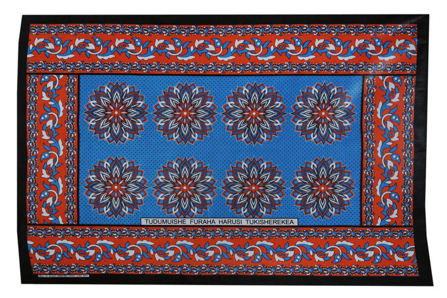 アフリカ布_ブルー