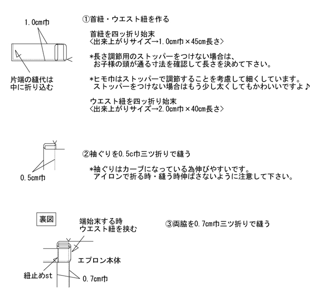 子供用エプロンの作り方.3