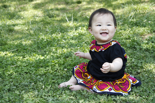 アフリカ布 ： カンガの子供服