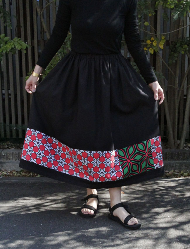 アフリカ布スカート