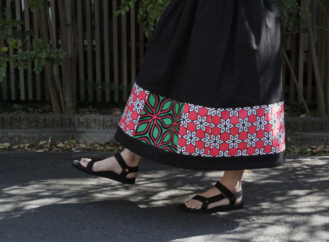 アフリカ布スカート