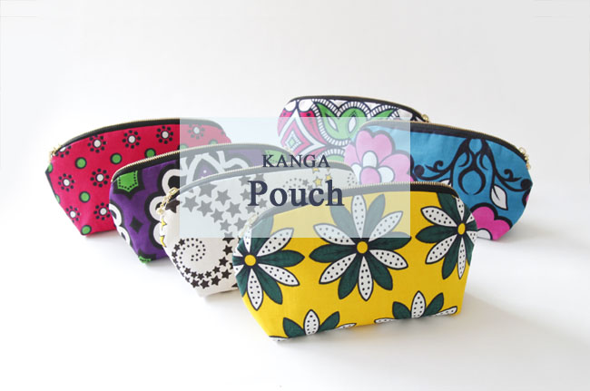 アフリカ布_ポーチ